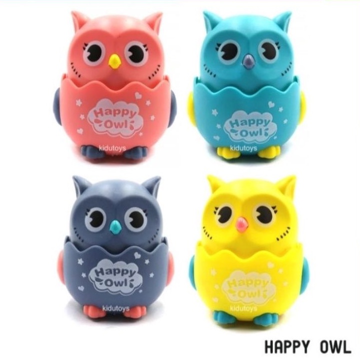 mainan happy owl toy &amp; snail tekan jalan