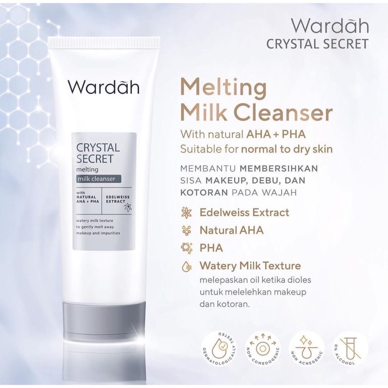 Wardah Crystal Secret Melting Milk Cleanser 100ml