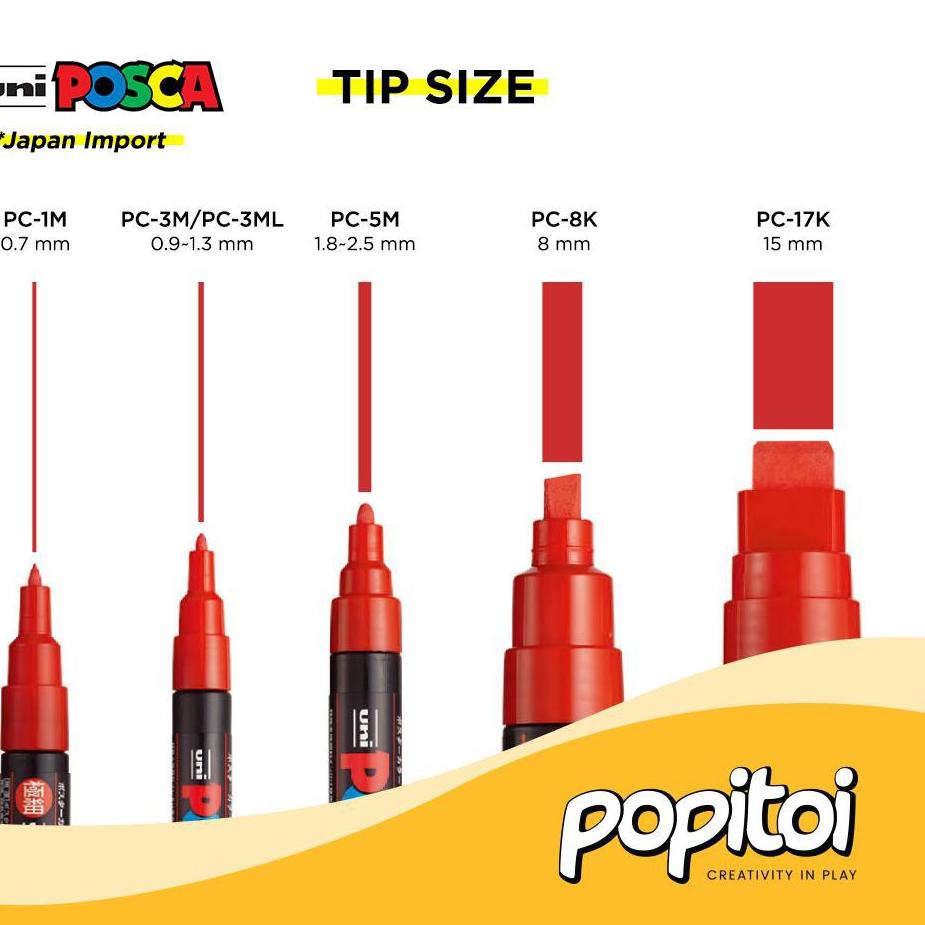 

Hot - UNI POSCA PC-5M Paint Marker Medium Point Spidol warna warni PC 5M PC5M ...