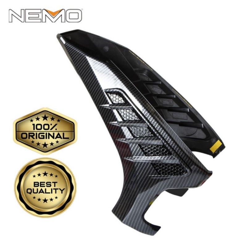 COVER TUTUP SEN DEPAN YAMAHA NEW NMAX 2020 2021 MERK NEMO CARBON