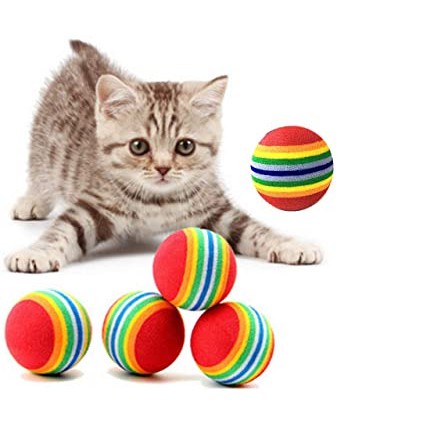 MAINAN BOLA KUCING RAINBOW BALL KITTEN CAT TOYS PET TOY