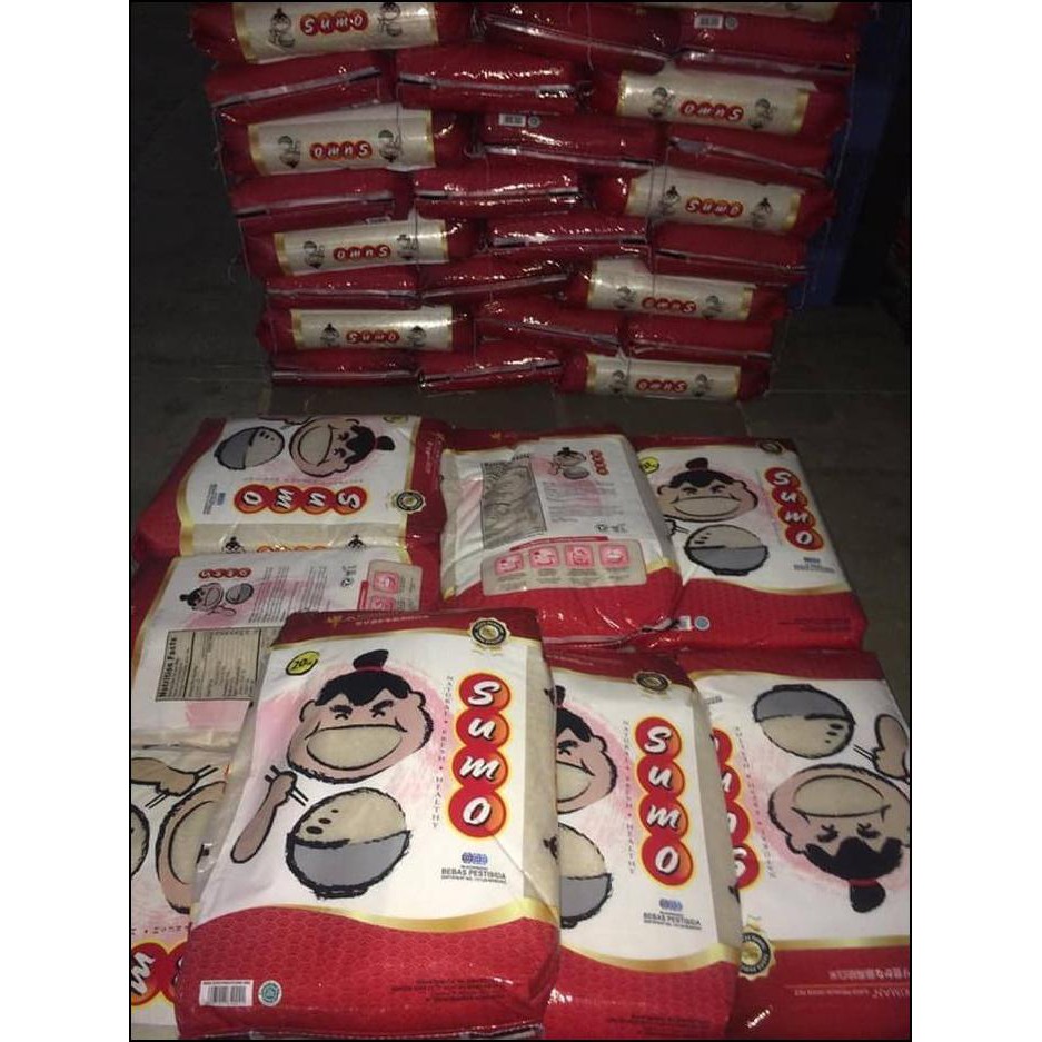 

Beras sumo 20kg Super premium kemasan merah