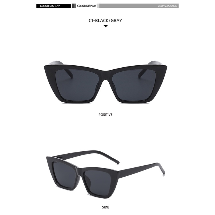 2021 European and American cat eye small frame fashion men's and women's sunglasses