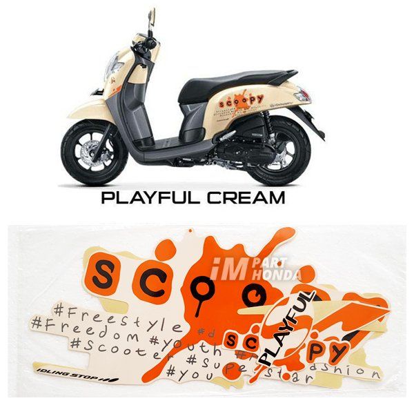 Stiker Scoopy Fi eSP LED K93 2017 Playful Cream Krem