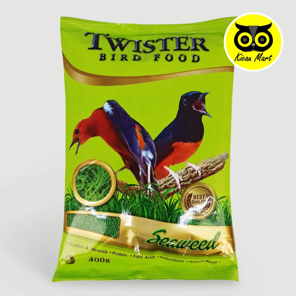 TWISTER SEAWEED RUMPUT LAUT VOER PUR HIJAU PAKAN HARIAN BURUNG MURAI KACER CUCAK TRUCUK PENTET TWSRL