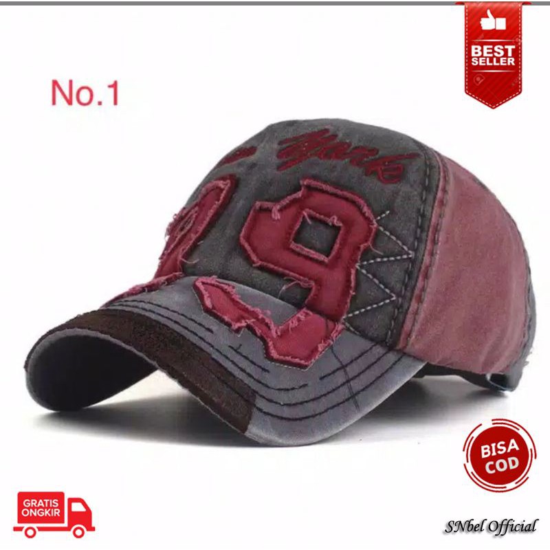 Topi baseball import korea pria wanita cowo cewe laki distro original keren murah 79