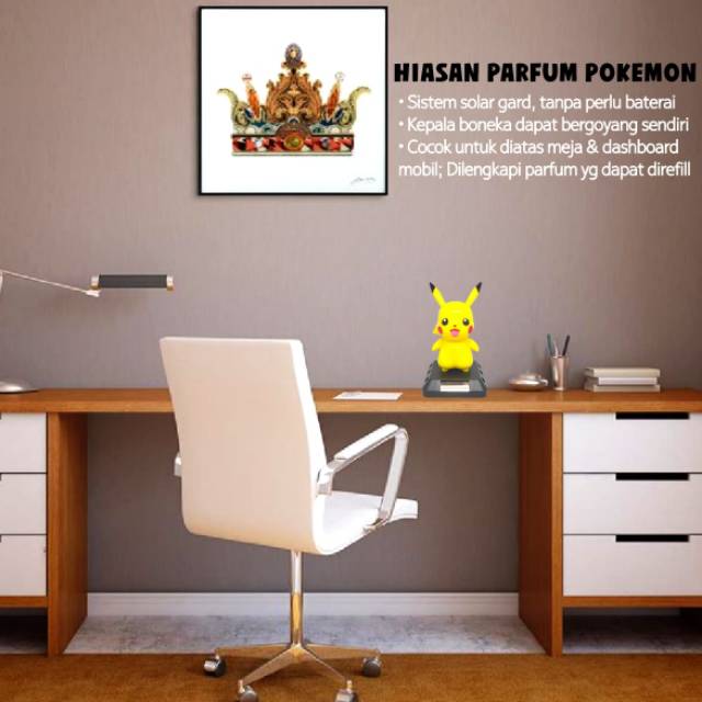 Hiasan Dashboard mobil pajangan ruangan+ Bonus Parfum Pikacu pokemon