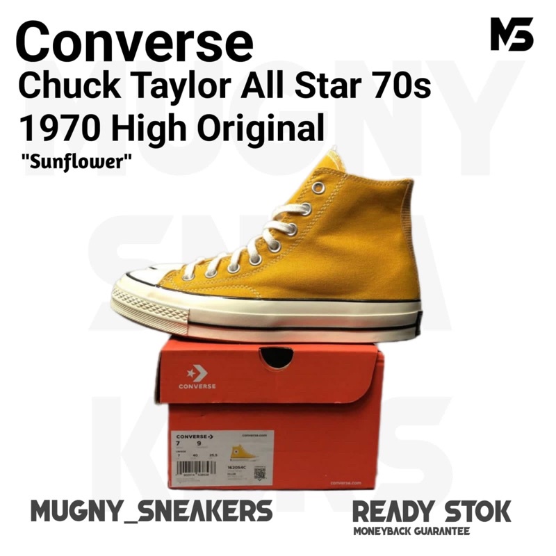 Converse Chuck Taylor All Star 70S Hi Egret 1970 Sunflower Original BNIB 100%