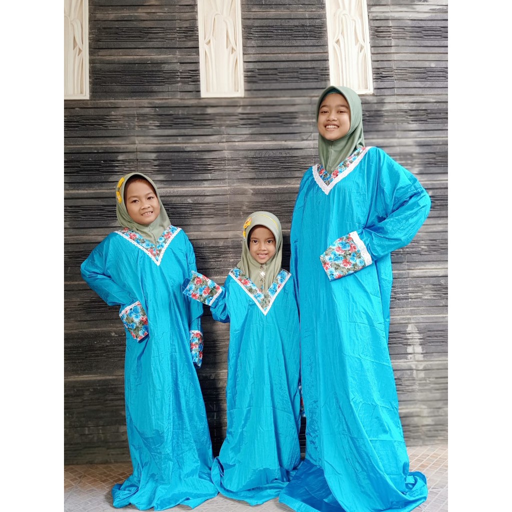 Mukena Terusan  Anak /baya Sholat Parasut Terlaris Motif japan