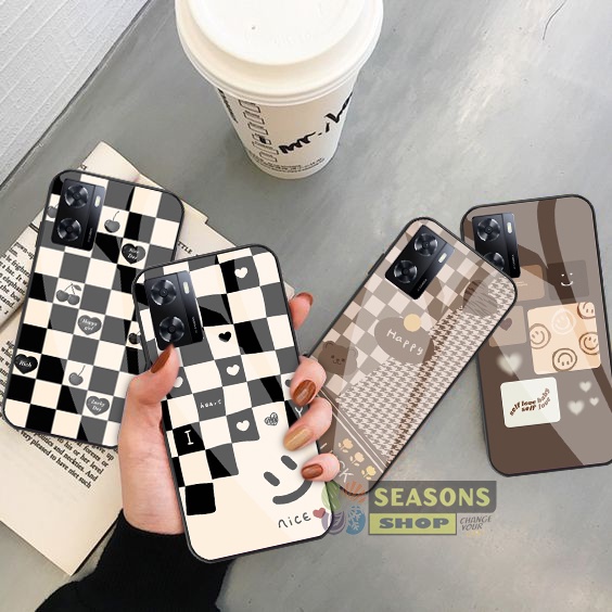 [Oppo A57 2022] Softcase Kaca Oppo A57 2022- Softcase Glass Glitter Oppo A57 2022 -  Softcase Oppo A