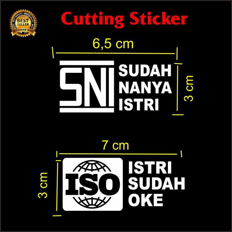 stiker SNI ISO sticker sepeda cutting sudah nanya istri