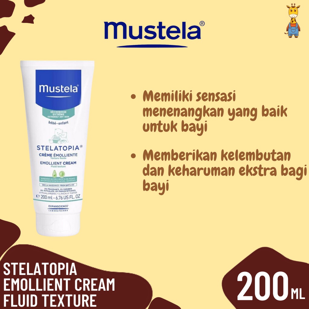 Mustela Stelatopia Emollient Cream Fluid Texture 200ml