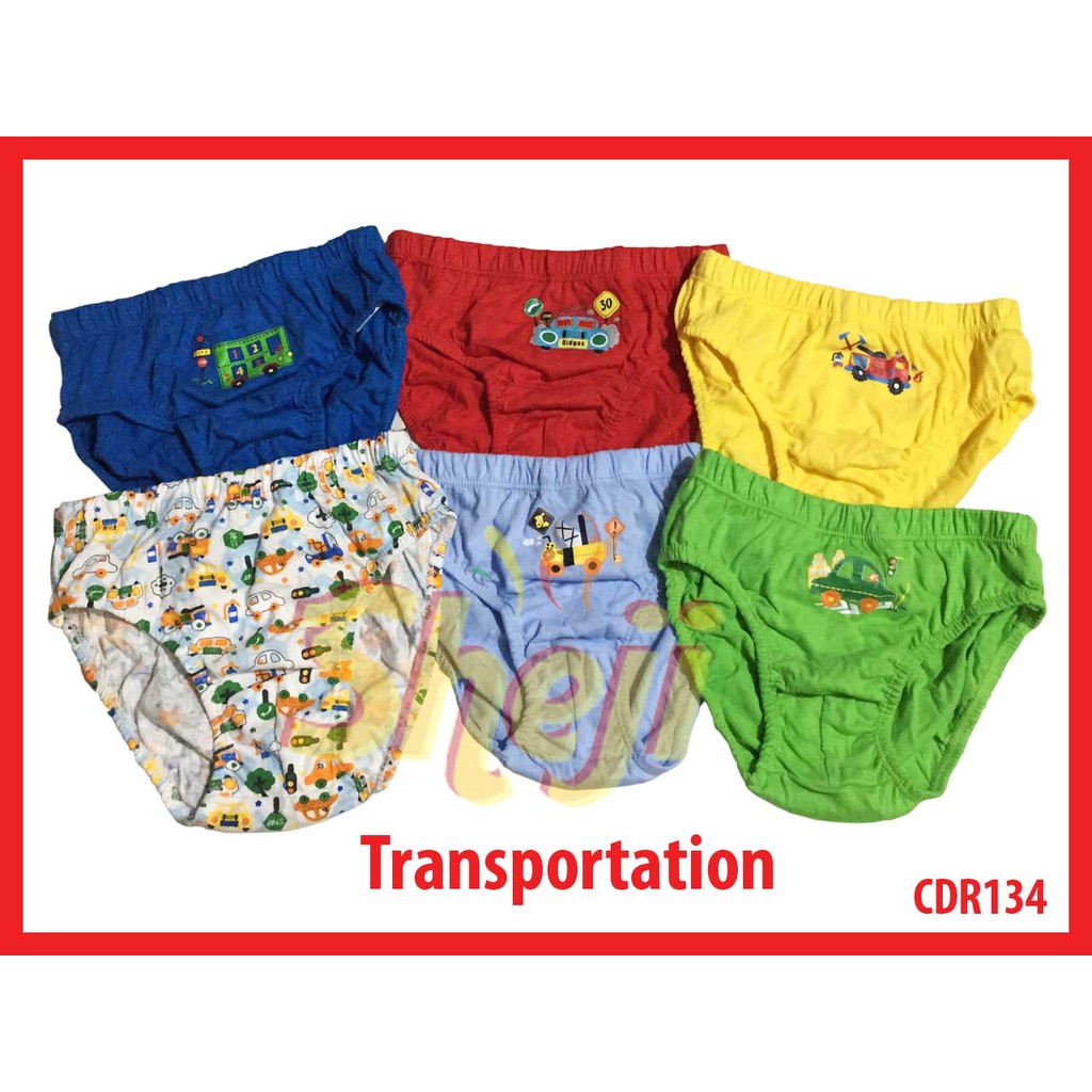 CELANA DALAM RIDGES ANAK COWO / LAKI-LAKI &quot;TRANSPORTATION&quot; ISI 6 PCS