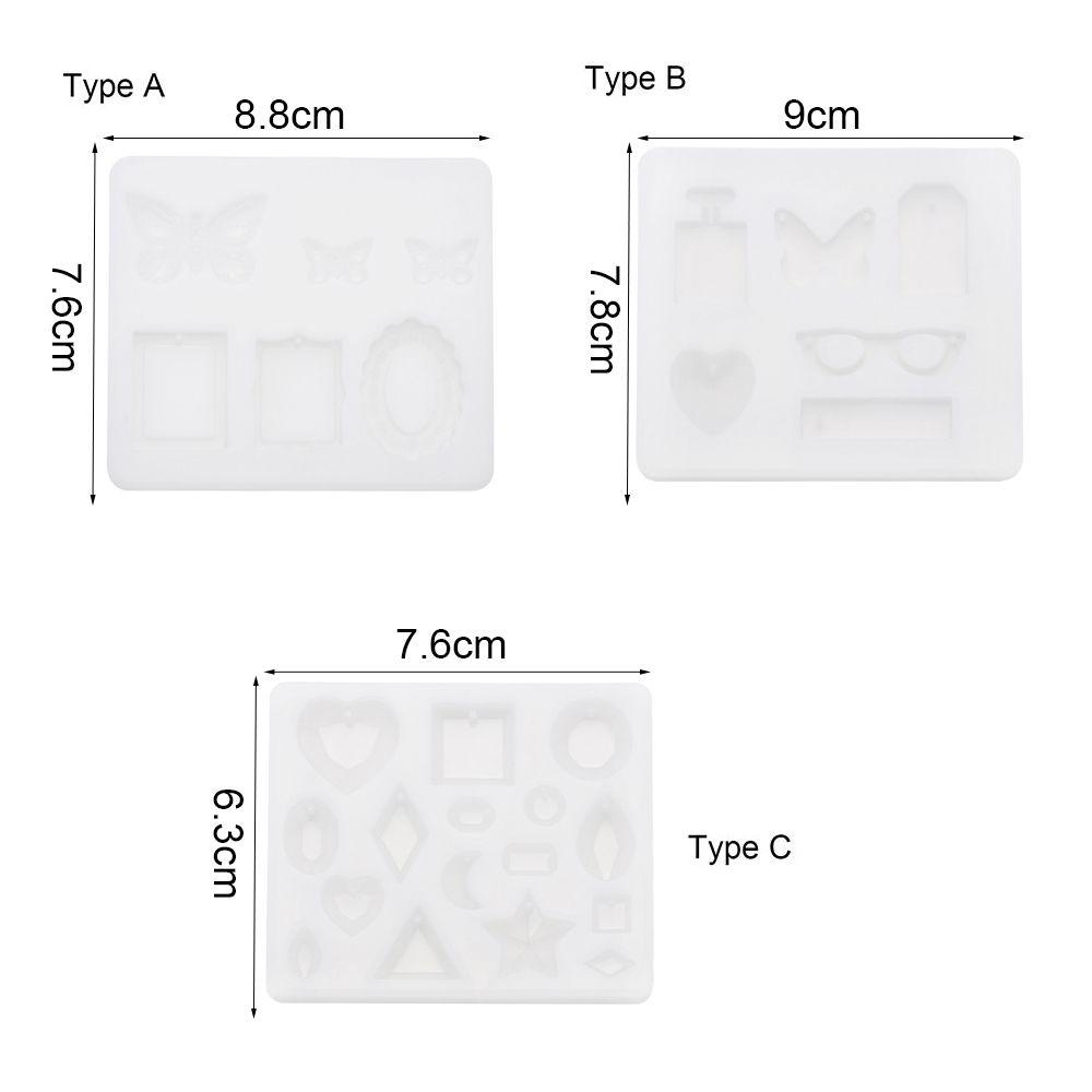 Preva Anting Cetakan Resin DIY Kerajinan Resin Liontin Kupu-Kupu Kristal Silicone Mold