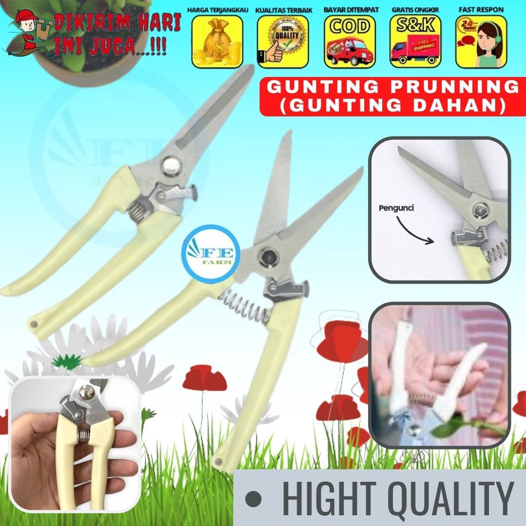 Alat Potong Dahan Ranting Pruning Shears Gunting Dahan Ranting Berkualitas Taman Berkebun FEFARM