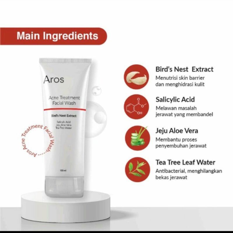 AROS SKINCARE / ACNE treatment / Aros facial wash / perawatan wajah jerawat bpom