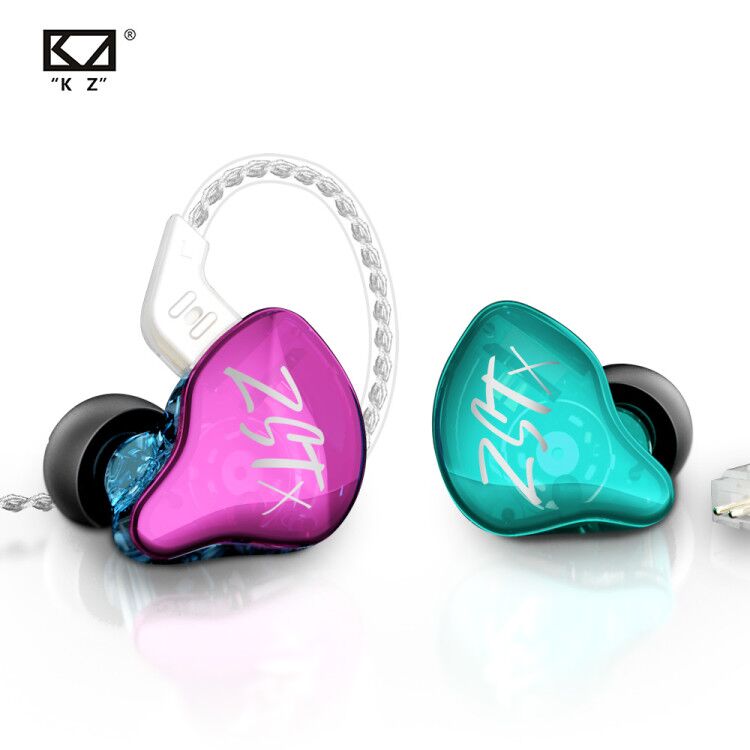 Kz ZSTX ZST X Headset Earphone Earbuds Sport Hybrid HIFI Bass 1BA + 1DD drivers Noise Canceling