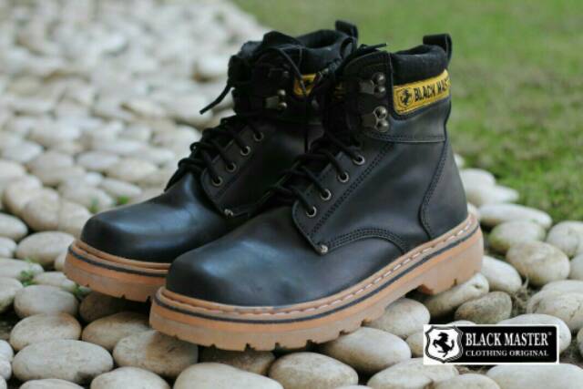 KULIT SAPI ASLI SEPATU BOOT FULL KULIT ASLI ! BLACKMASTER CAT