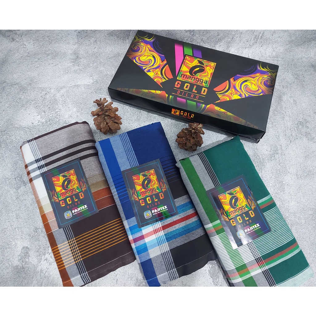 Sarung Mangga Gold Motif Premium / Sarung Dewasa motif Mangga Gold