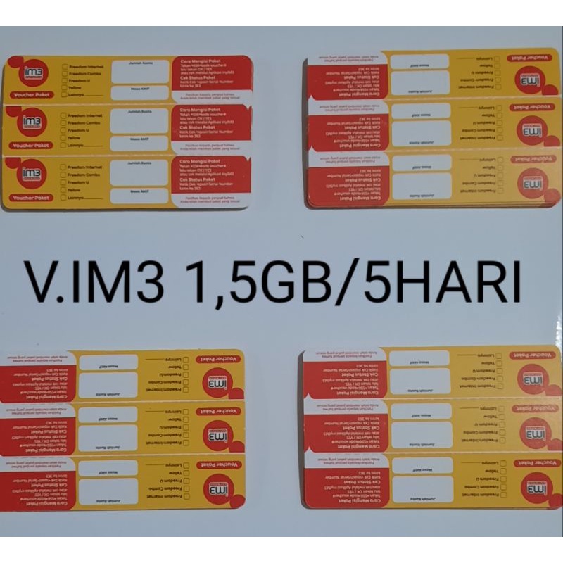 VOUCHER IM3 1,5GB/4HARI