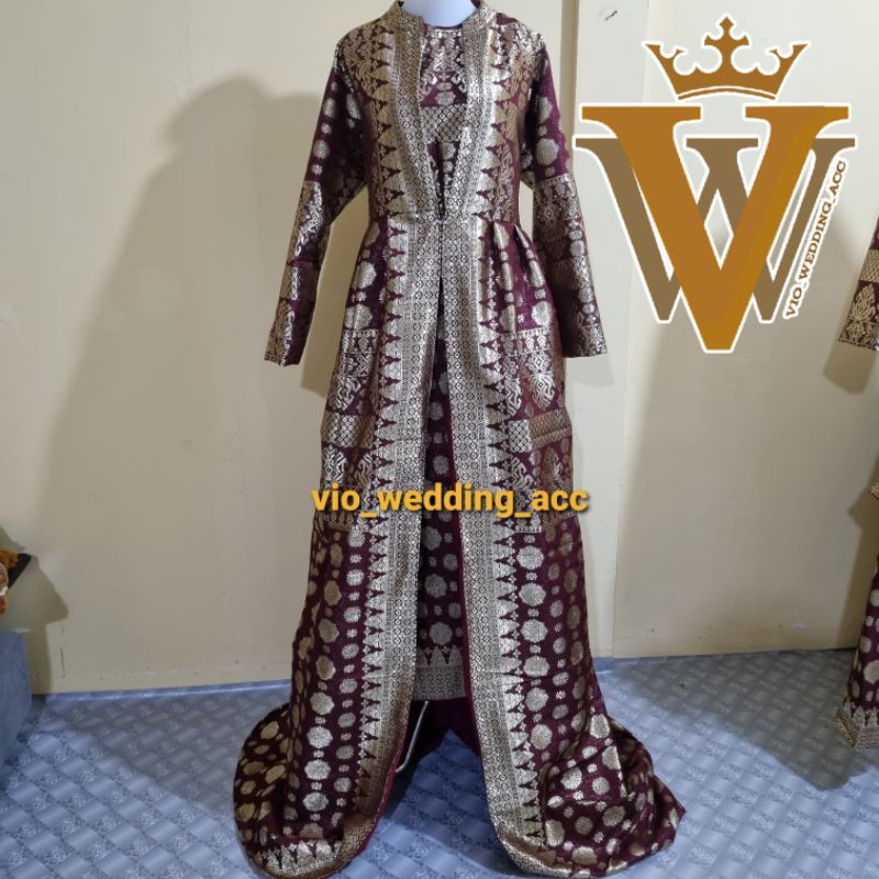 baju songket pengantin palembang