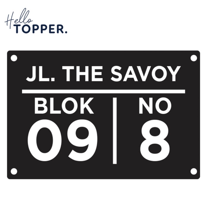 

Custom Nomor Rumah Akrilik 30x20 Timbul | Plat Akrilik Nomor Rumah Elegan