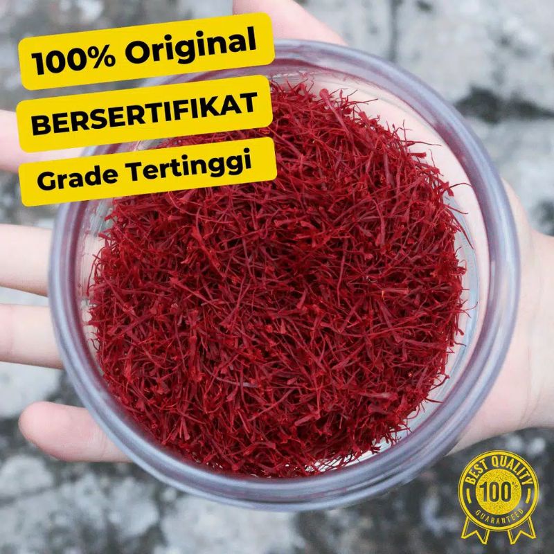 

[Per Helai] Saffron Kashmir Grade A Original Bersertifikat Mogra Terbaik Dunia Super Negin Iran