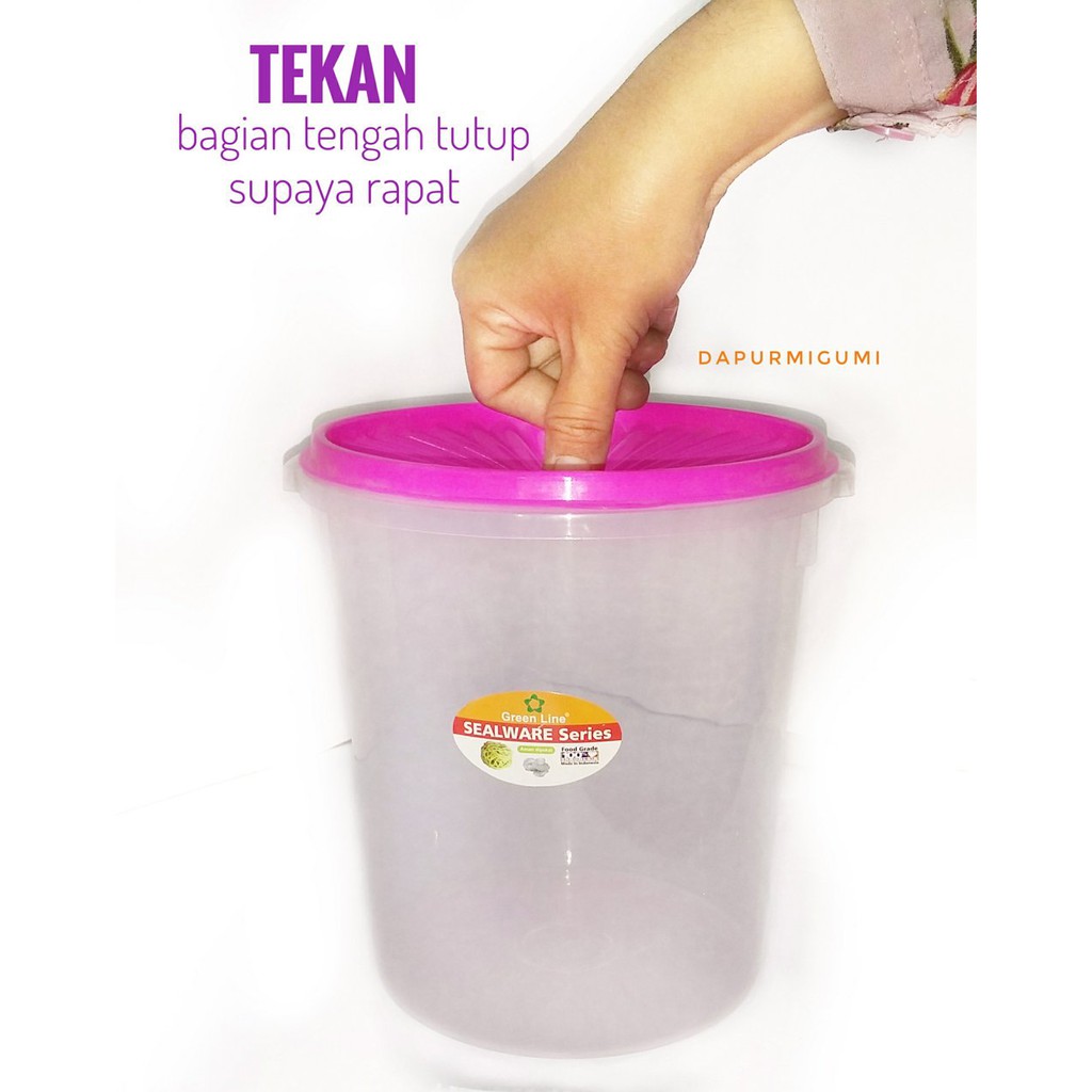 Toples Kerupuk / Sealware / Toples Plastik Bulat Krupuk 16 Liter (same day only)