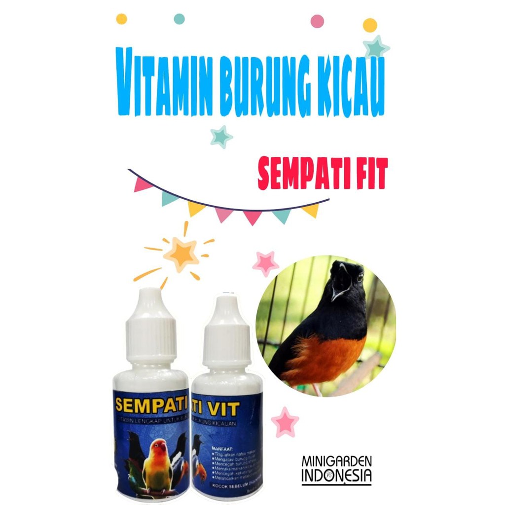 VITAMIN BURUNG KICAU SEMPATI VIT OBAT PENAMBAH NAFSU MAKAN anti kurus nyilet drop lesu anti stress