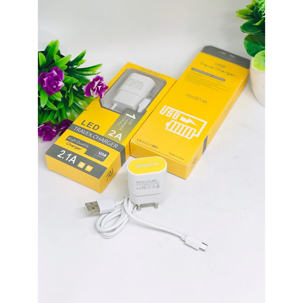 Travel Charger CASAN REALME LED 1 USB 2A HARGA GROSIR