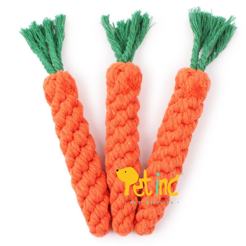 Carrot knot chewing toy