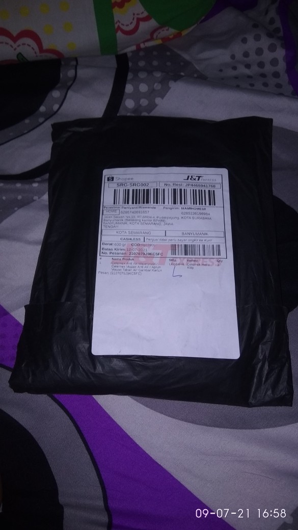 Celemek Anti Air Waterproof / Celemek Masak Anti Air / Apron Masak Tahan Air Gambar Kartun