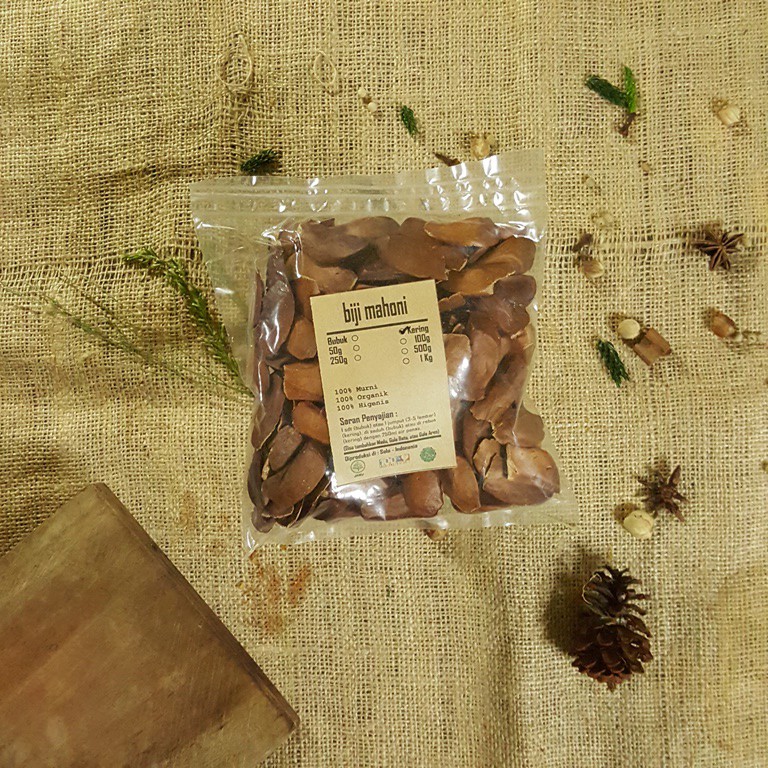 

BIJI MAHONI KERING 100 gram - Swietenia Macrophylla - MURNI - JSR - REMPAH