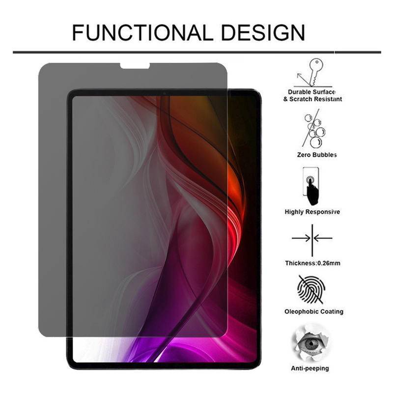 Anti-Spy Tempered Glass For iPad Air 1 2 3 4 10.5 10.9 iPad 2 3 4 5 6 7 8 9 10.2 2015 2016 2017 2019 Privacy Film Screen Protector For iPad Pro 11 2018 2020 2021 Mini 1 2 3 4 5 6 7.9 8.3