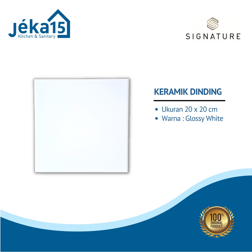 KERAMIK DINDING MULIA | KERAMIK PUTIH POLOS | GLOSSY WHITE