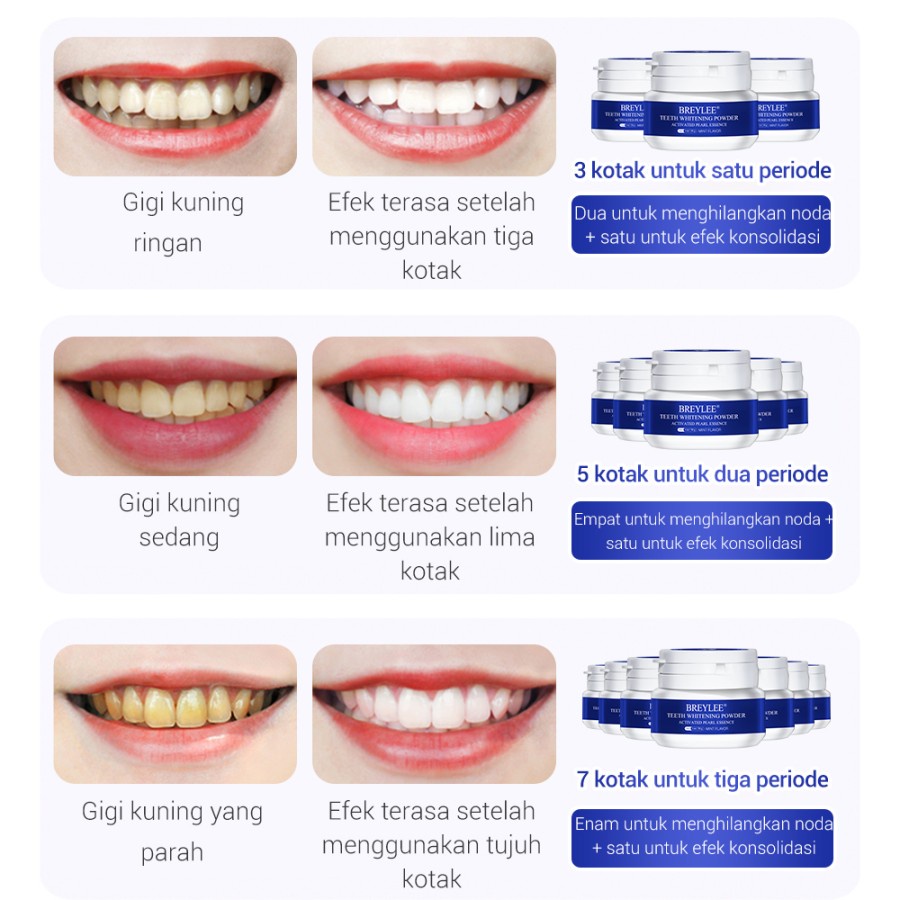 [READY] TIDAK PO BREYLEE Teeth Whitening Powder odol Pemutih Gigi Dan Karang Gigi Pen Pembersih Karang Gigi Memutihkan Gigi Perawatan Diri