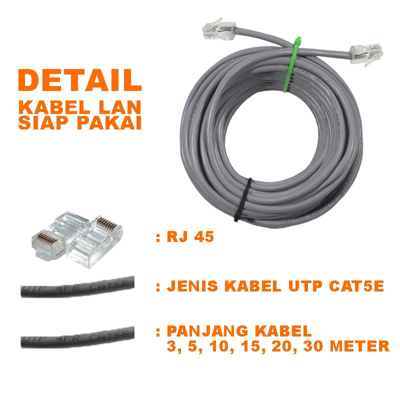 EELIC KAL-CAT5E 30 Meter Kabel LAN Komputer Model Cross