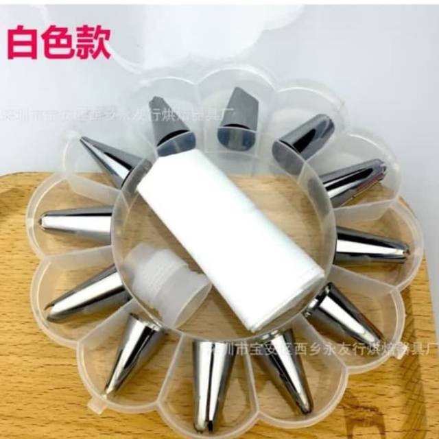 Cetakan kue silicone 14pcs set cream icingset bakery decoration