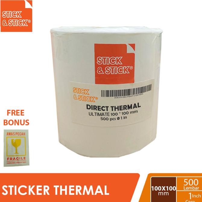 

Label Sticker Thermal Barcode 100x100 mm 500 pcs Core 1 inch CUCI GUDANG
