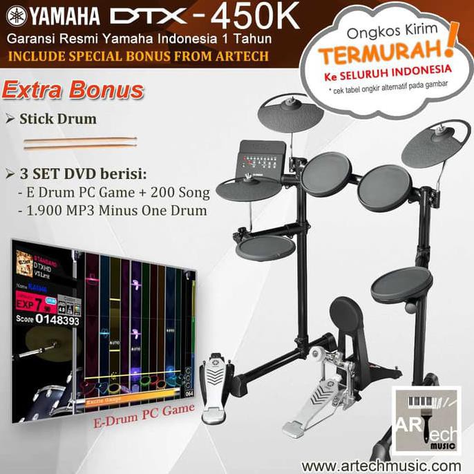 Drum Elektrik Yamaha Dtx450 Dtx450K Dtx 450 Dtx 450K