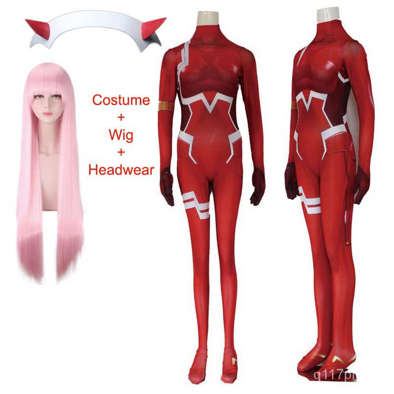 Darling in the franxx 02 Zero Two Cosplay Costume for Women Halloween Costume Christmas Carnival Tig