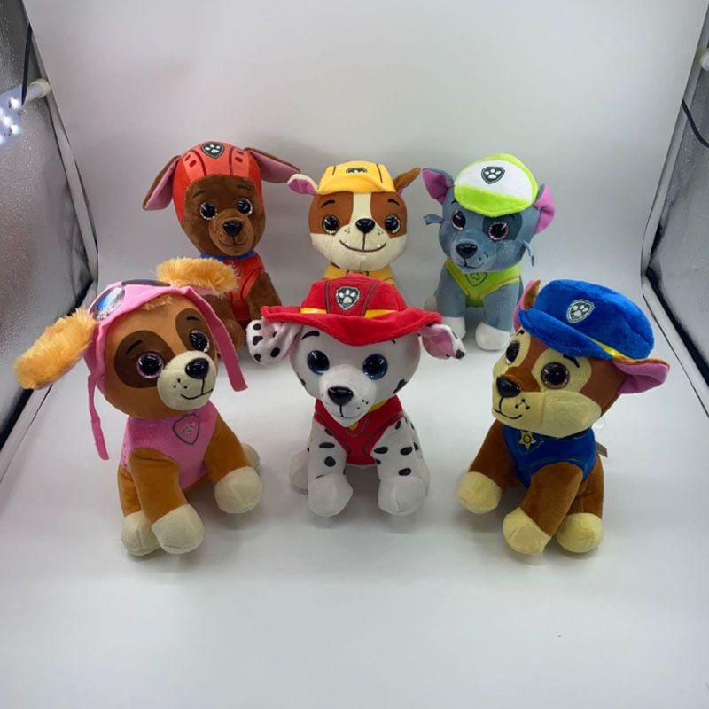 Mainan Boneka Stuffed Plush Kartun PAW PATROL PUP Skye Zuma Marshall Rubble Chase Rocky Zuma Skye Untuk Anak