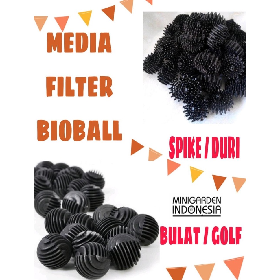 BIOBALL DURI BIO BALL BULAT GOLF 3 CM MEDIA FILTER KOLAM AQUARIUM