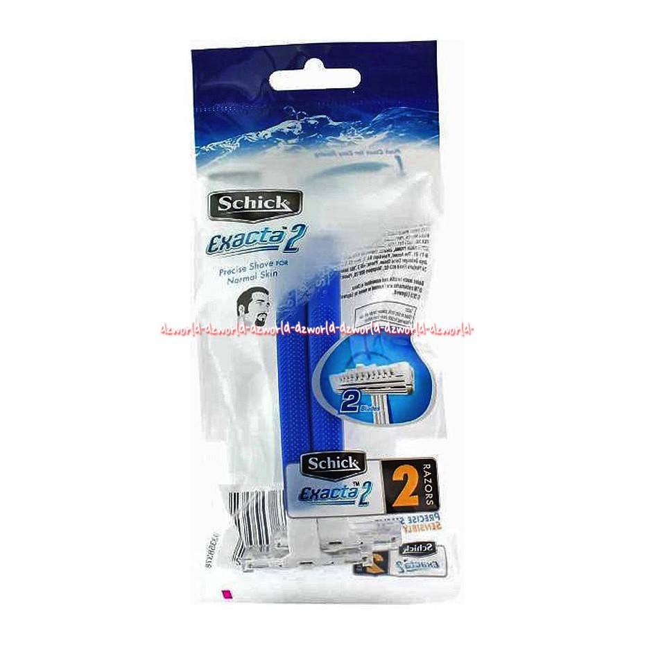 Schick Exacta 2 Regular Hanger Biru Pisau Cukur Schick Alat Cukur