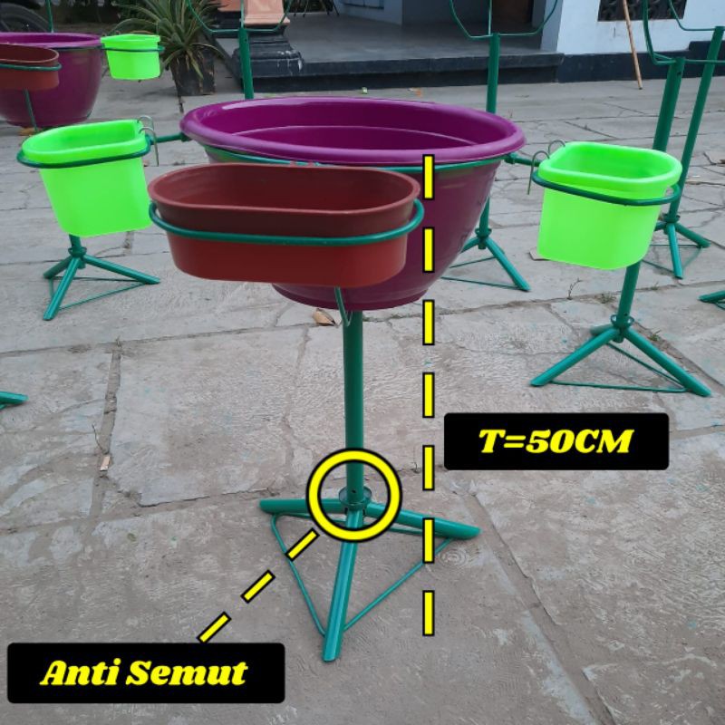 TEMPAT PAKAN TERNAK MURAI DLL (MODEL BERDIRI)