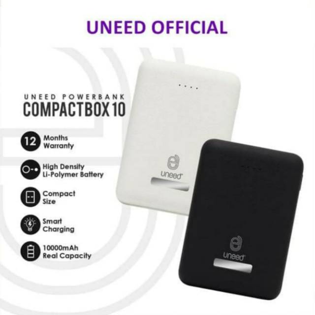 UNEED Powerbank 10000mAH CompactBox