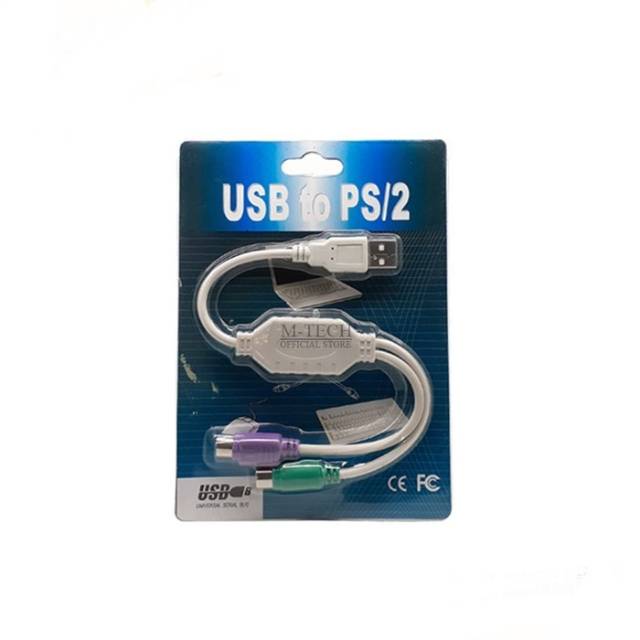 M-Tech Original Converter Kabel USB to PS2 Mouse Keyboard jadul