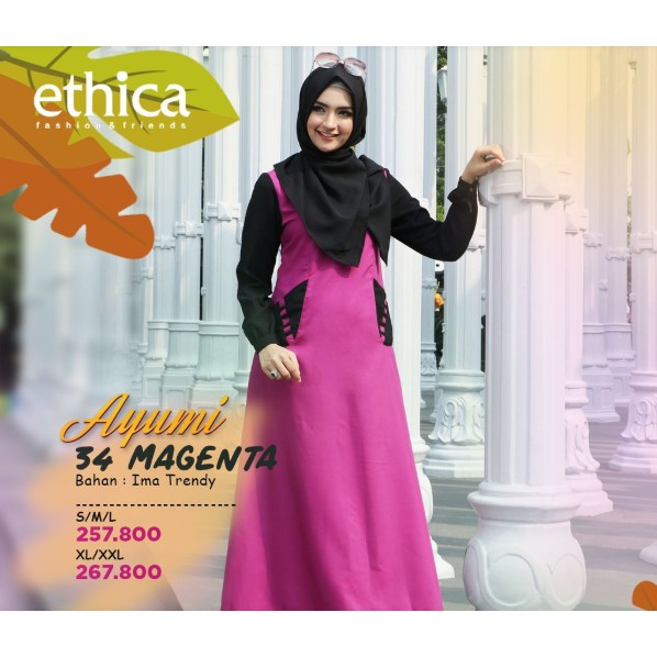ETHICA | HOMEYDRESS GAMIS DAILYWEAR AYUMI 34 MAGENTA D20P
