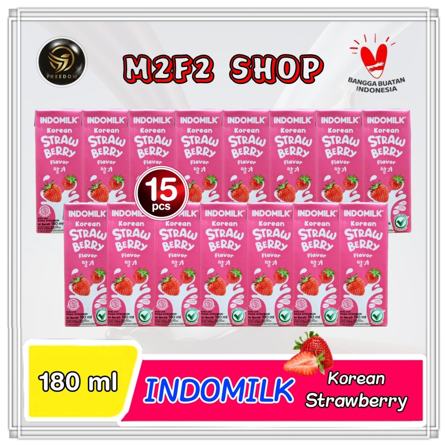 

Susu Indomilk Korean Strawberry | Stroberi Kotak UHT - 180 ml (Kemasan 15 Pcs)