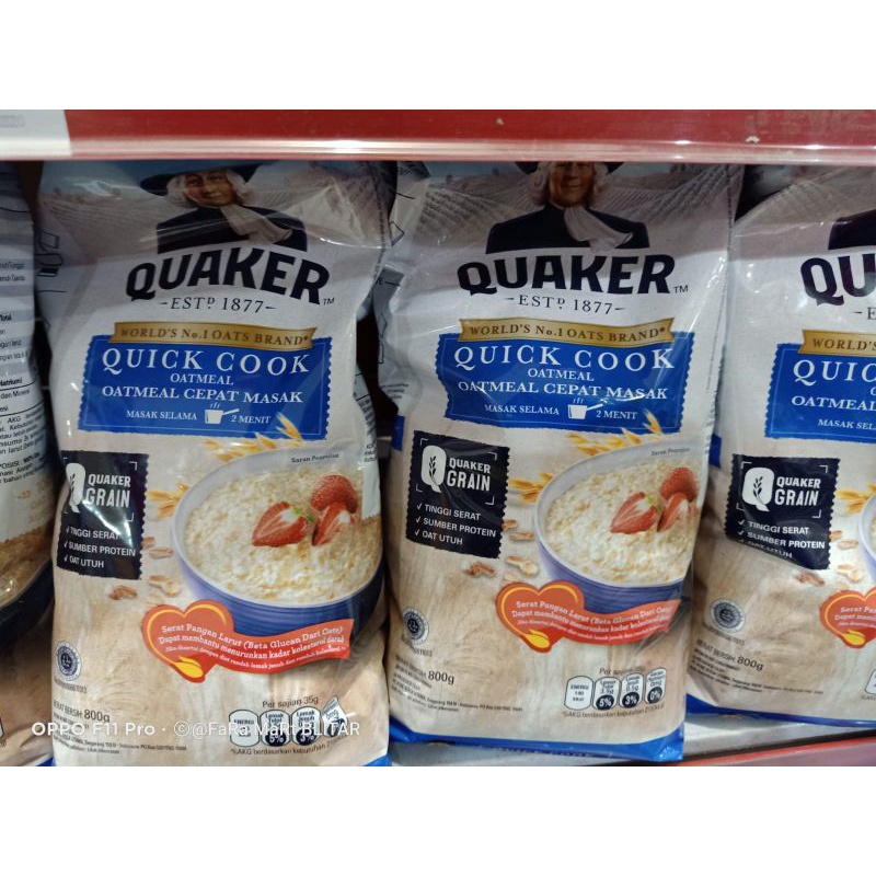 

QUAKER OATS INSTAN OATMEAL BIRU 800gr